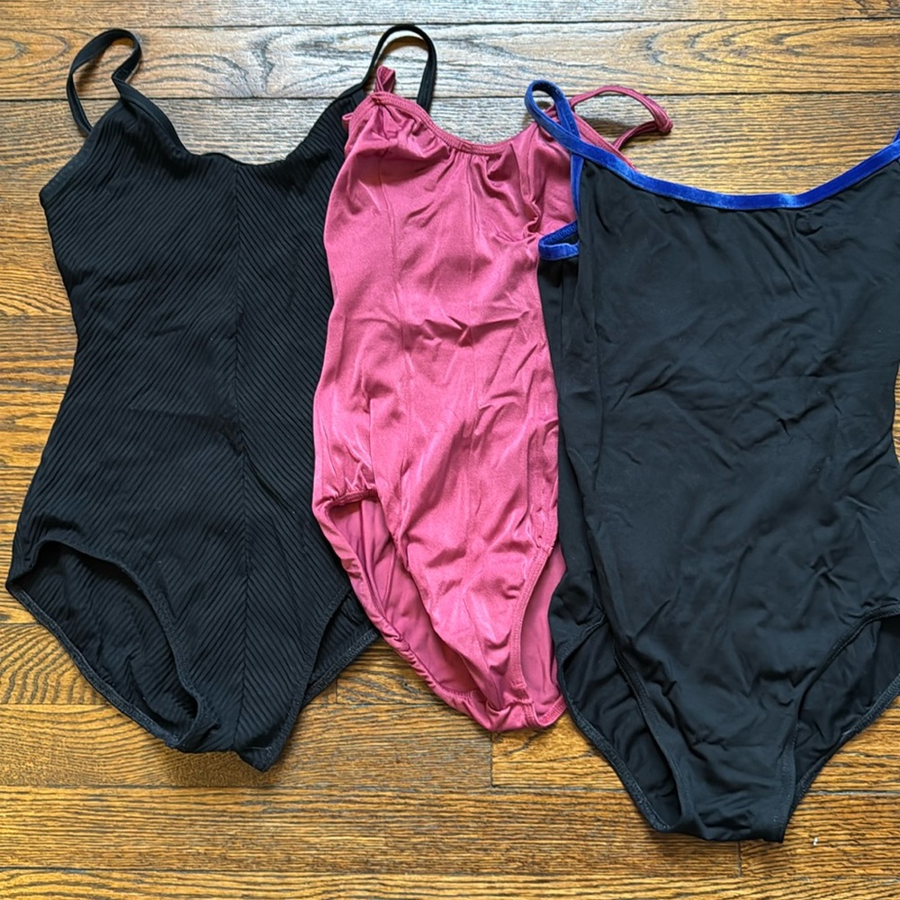 Lot of three vintage leotards- Mirella and MStevens